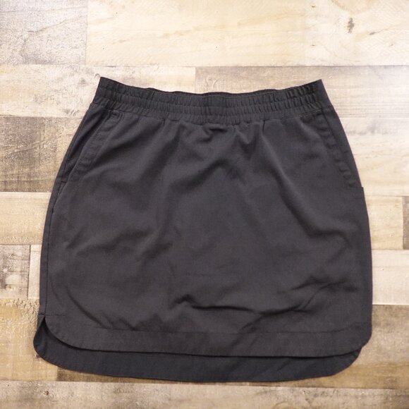 Duluth Trading Breezeshooter Skort Women’s 12 Black Athletic Quick Dry Pockets - Picture 1 of 11